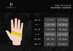 AO falconry glove sizing guide