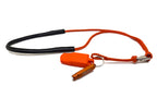 AO braided Dacron whistle lanyard with stainless steel swivel