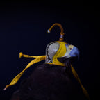 AO three-piece Dutch falconry hood with genuine python skin inlays