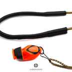AO braided Dacron whistle lanyard with stainless steel swivel