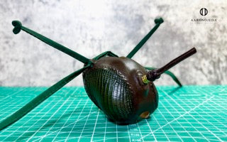 AO Archive – Dutch Kip Leather Hood Size 22 | Green Lizard & Dark Brown | One of a Kind