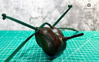 AO Archive size 22 Dutch hood in kip leather with green lizard inlay