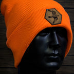 AO Blaze Mossy Oak falconry beanie with raptor patch