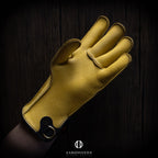 AO Rodeo falconry glove handcrafted in elk or deerskin leather