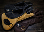 AO Line falconry glove with double full-grain leather construction