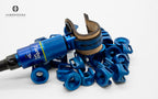 Marshall Turbo GPS transmitter with blue EZ-Twist falconry components