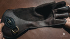 AO Line suede falconry glove handcrafted in elk and deerskin leather