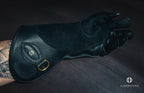 AO Line suede falconry glove handcrafted in elk and deerskin leather