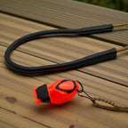 AO braided Dacron whistle lanyard with stainless steel swivel
